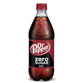 Dr Pepper Zero Sugar Soda, 20 fl oz Bottle